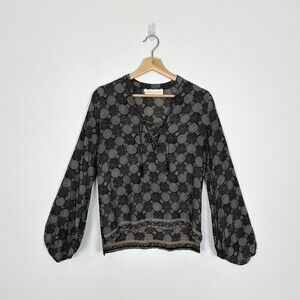 Natalie Martin Rayon Bell Sleeve Blouse Sz XS